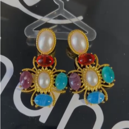 Amber Jewel Earring