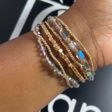 Beaded Stack- Gold